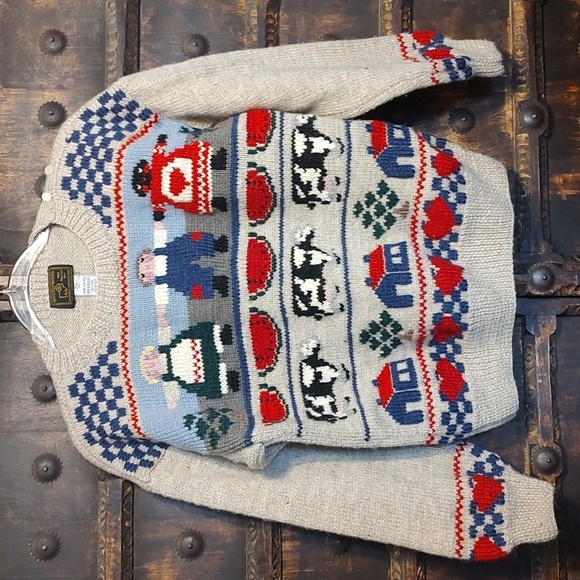 Southwool Sweaters - Southwool 100% New Wool Hand Knitted Sweater Made in Uruguay Size Small